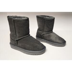 Dream Paris Girls Shorty-K Mid Calf Winter Snow Boots Gray Size 12